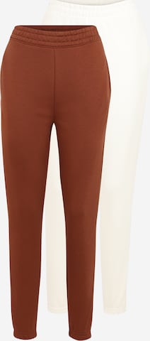 Missguided Tapered Trousers in Brown: front