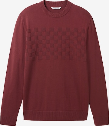 Pull-over TOM TAILOR en rouge : devant