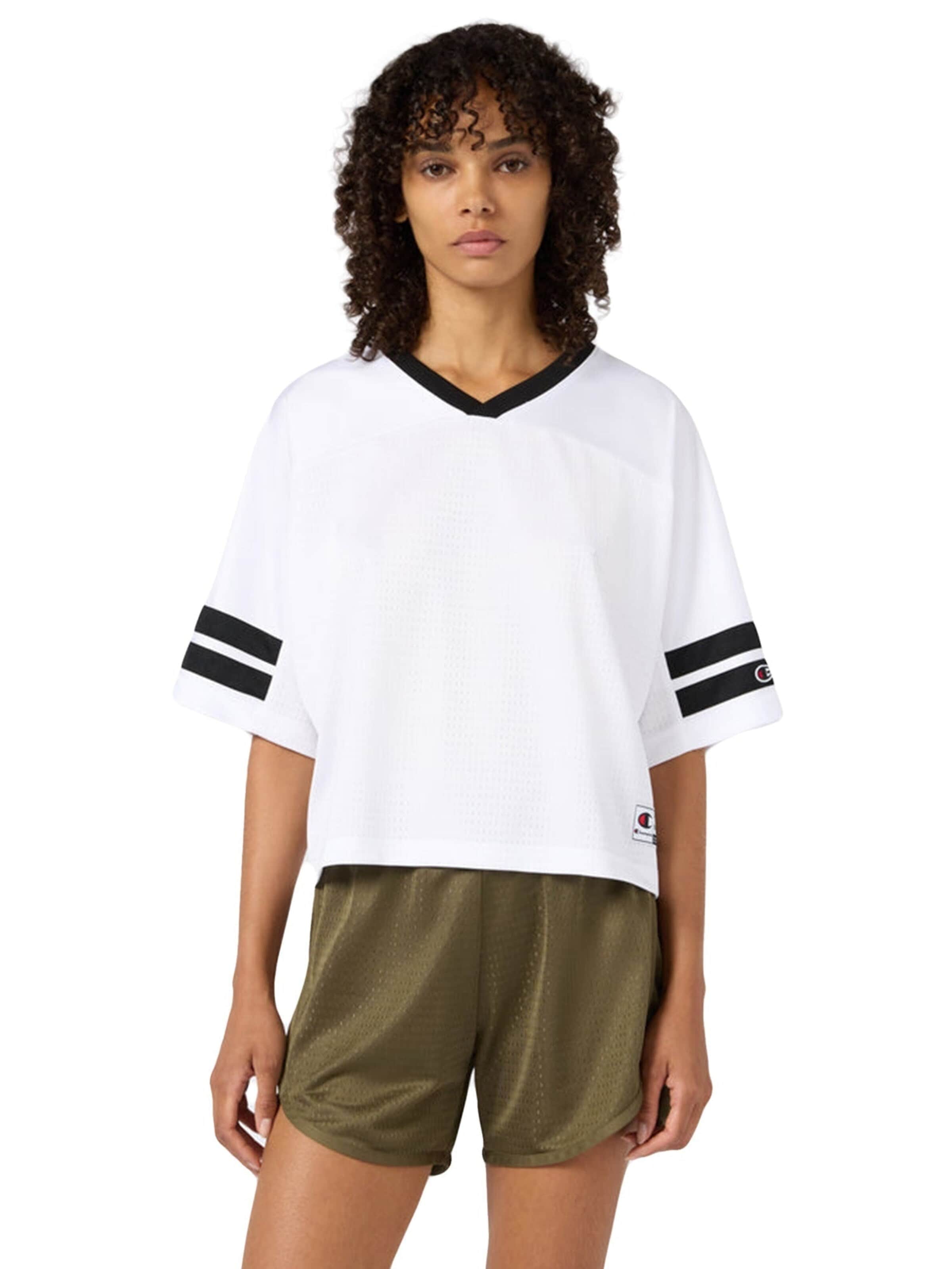 Champion Shirt 'V-NECK T-SHIRT WHITE' in XS in de kleur Wit, Productweergave