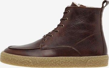 Bianco Lace-Up Boots 'BIACHAD' in Brown: front