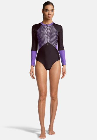 BECO the world of aquasports Bustier Badeanzug 'Hexagon' in Lila