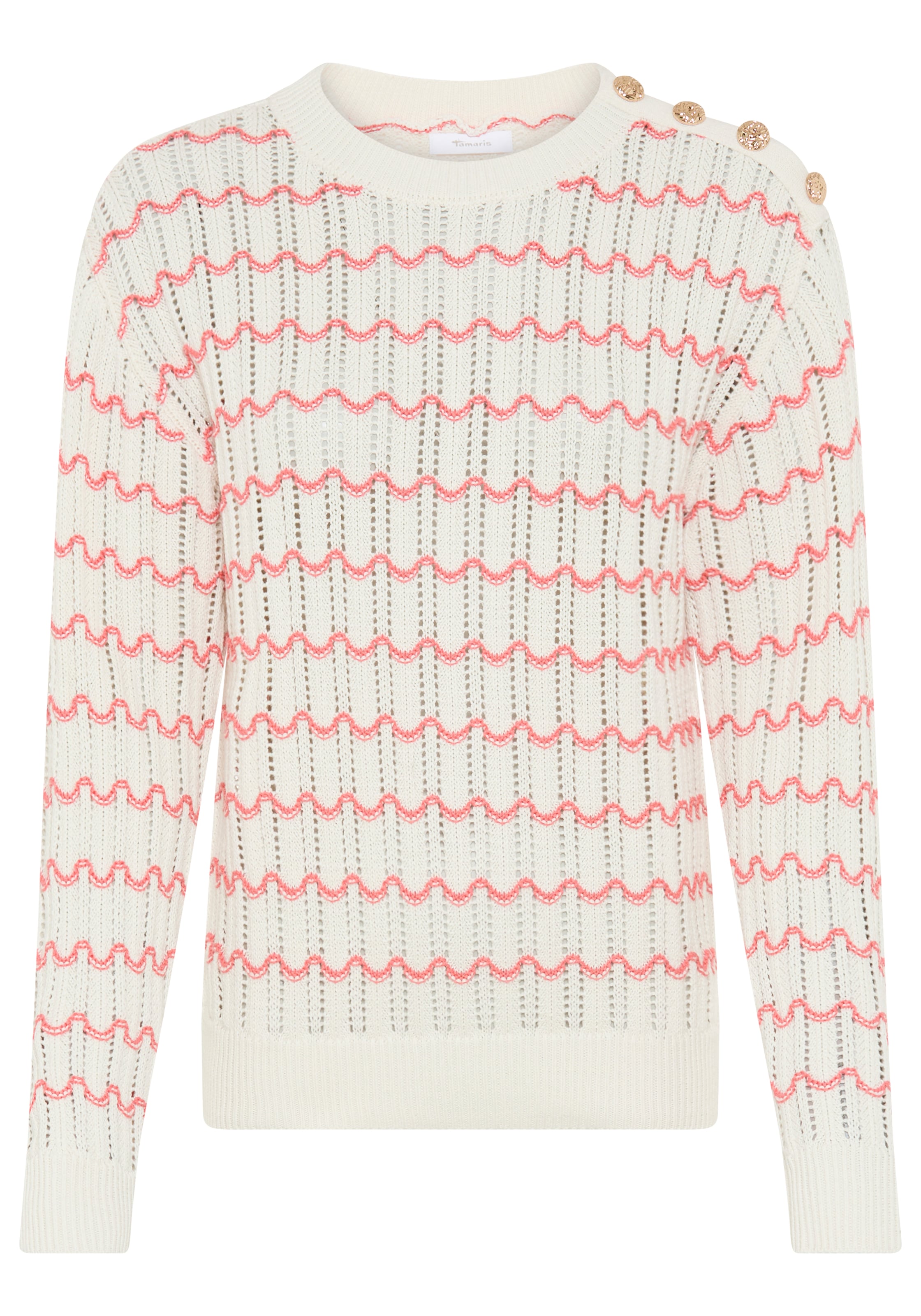 Tamaris Sweater 'Tamaris' in White: front