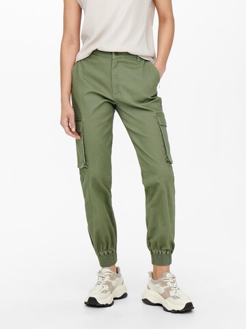 Effilé Pantalon cargo 'ONLBETSY-ALVA' ONLY en vert : devant