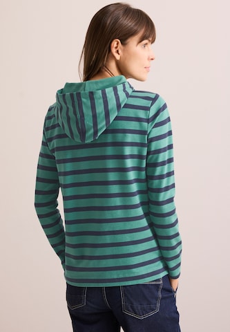 CECIL Gestreiftes Hoodieshirt in Grün