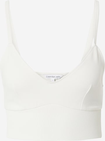 Calvin Klein Jeans Top 'MILANO' - fehér: elől