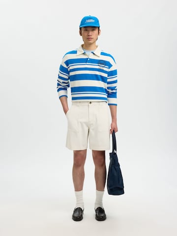 SELECTED Loose fit Pants in White: front