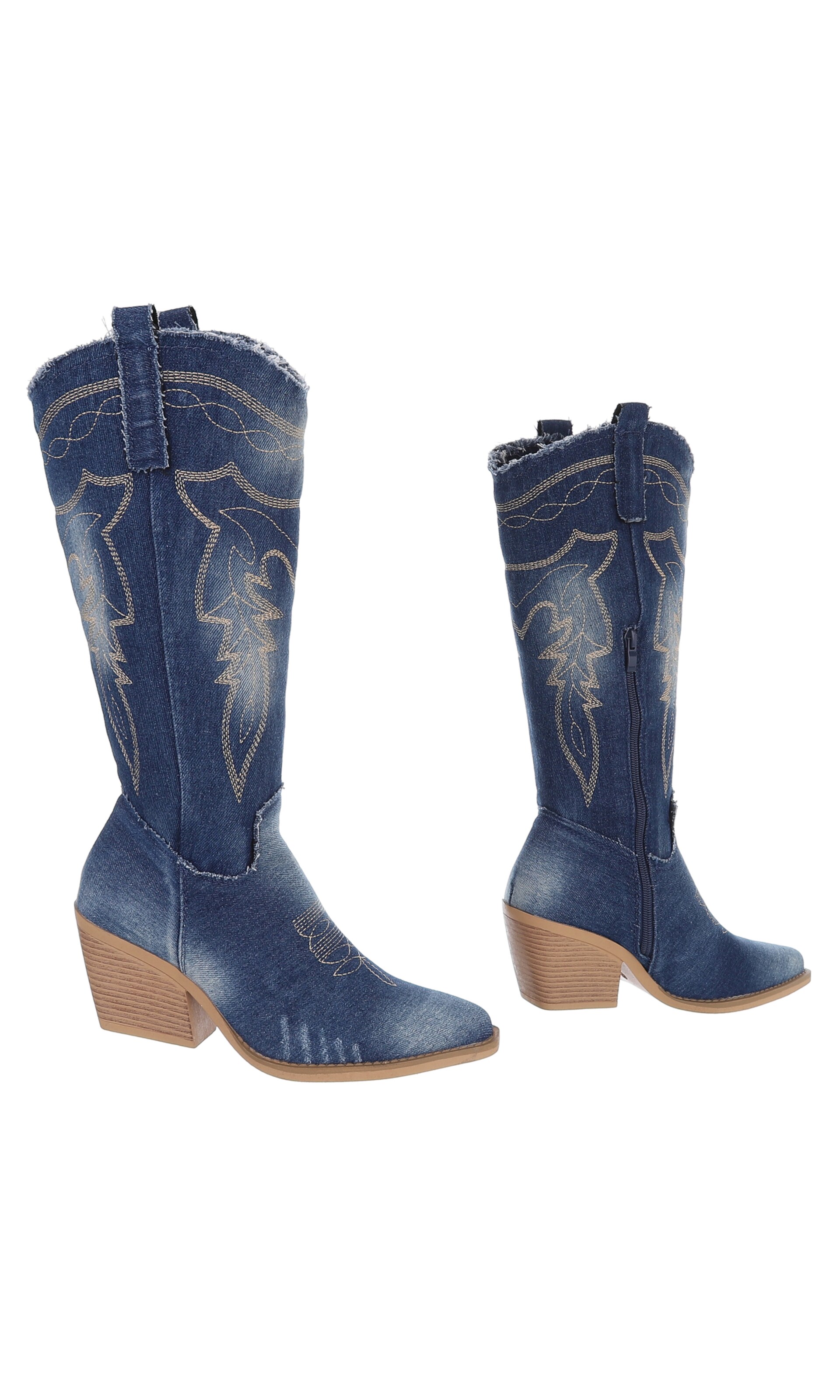 Ital-Design Cowboy Boots in Blue