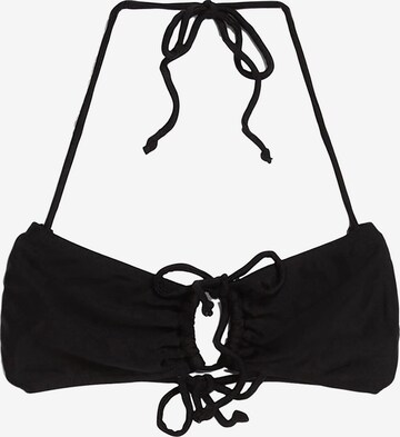 Bershka Bandeau Bikini zgornji del | črna barva: sprednja stran