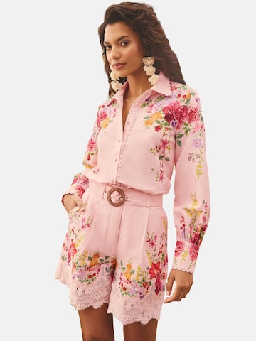 Chemisier love & roses en rose : devant