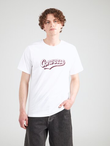 Tricou de la CONVERSE pe alb: față