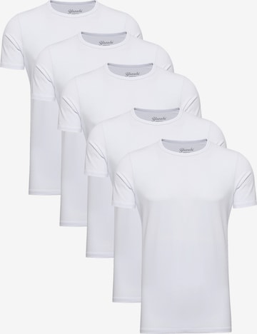 yazubi T-Shirt 'Mythic' in Weiß: Vorderseite