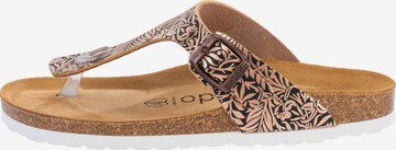 Palado T-Bar Sandals 'Kos' in Bronze: front