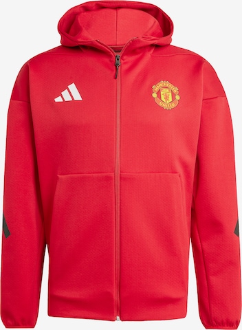 ADIDAS PERFORMANCE Urheilullinen collegetakki 'Manchester United Anthem' värissä punainen: etupuoli