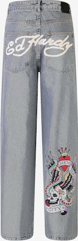 Ed Hardy Loosefit Farkut 'NYC Skull' värissä sininen: etupuoli