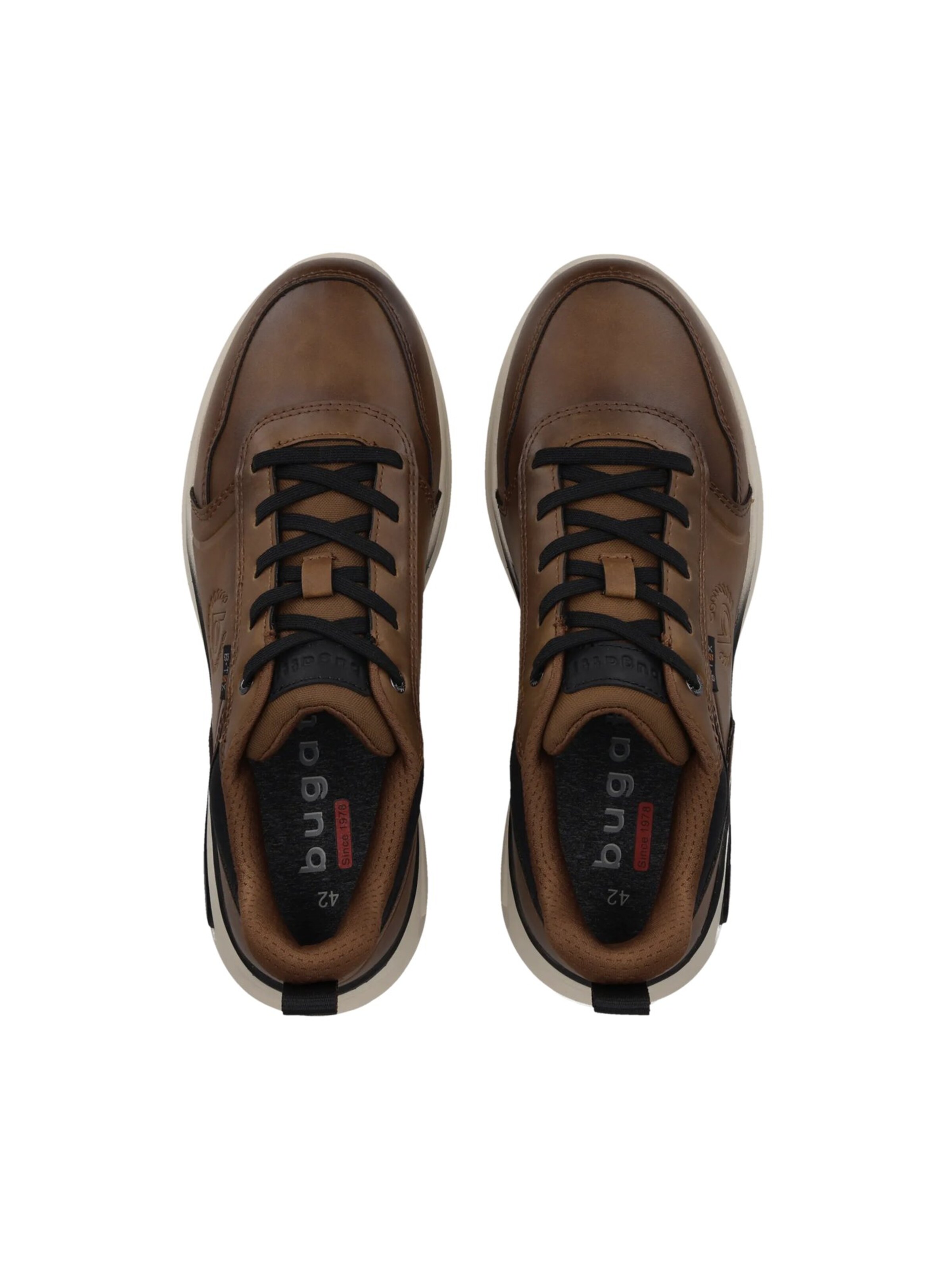 Baskets basses bugatti en marron