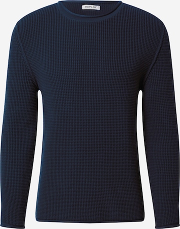 Pull-over REPLAY en bleu : devant