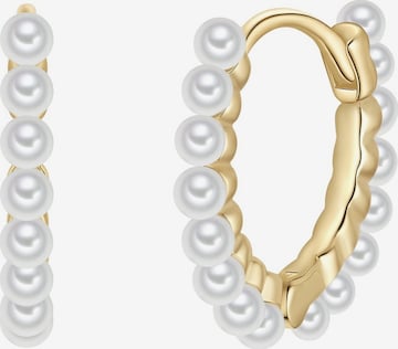 Boucles d'oreilles Glanzstücke München en blanc : devant