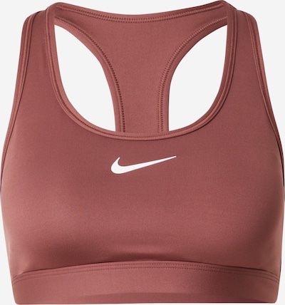 NIKE Sports-BH 'SWOOSH' i burgunder / hvid, Produktvisning