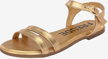 FREUDE Sandalen met riem 'Asti' in Goud: voorkant