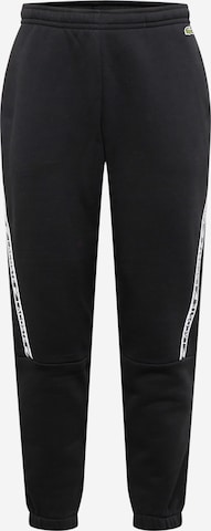 LACOSTE Tapered Pants in Black: front