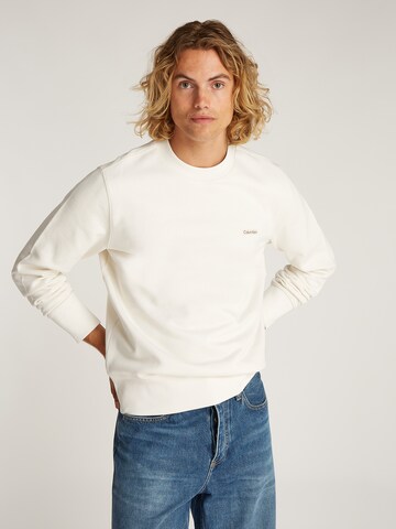 Calvin Klein Jeans Sweatshirt in Weiß: Vorderseite
