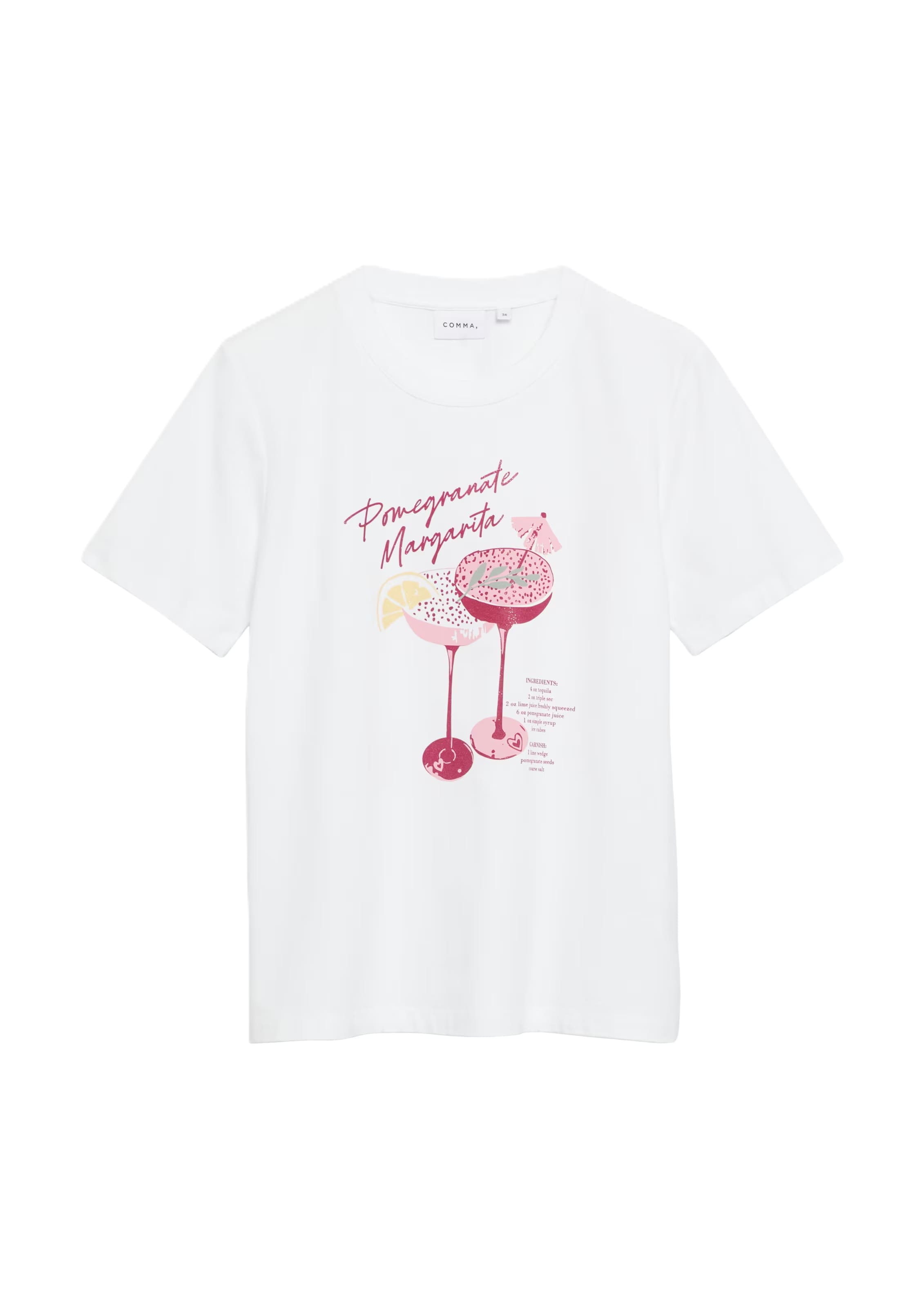 COMMA T-Shirt in Weiß: Vorderseite