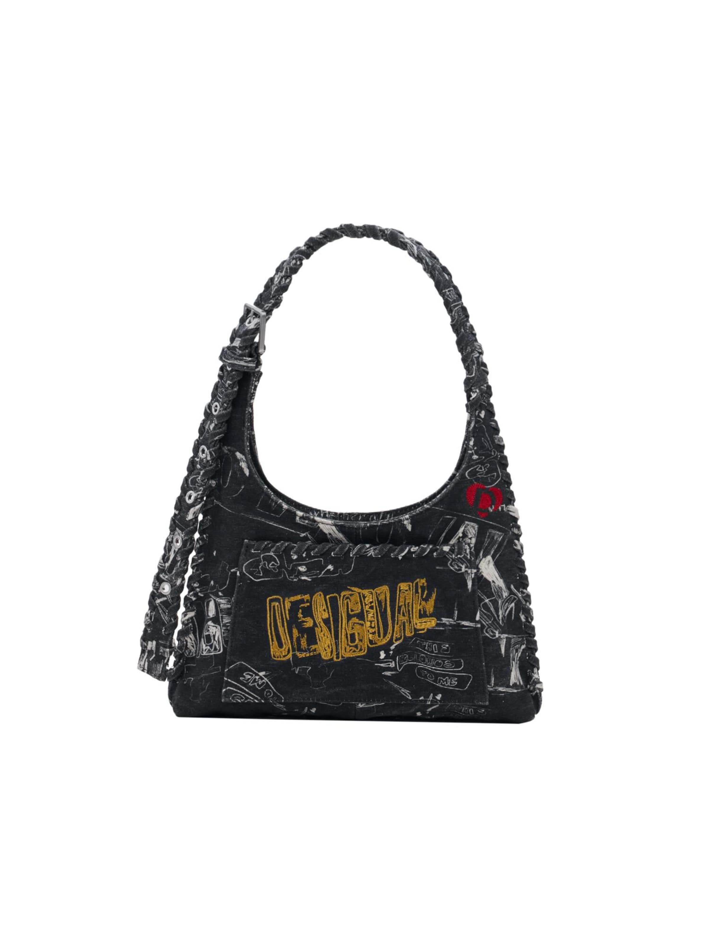 Desigual Чанта за през рамо в черно: отпред