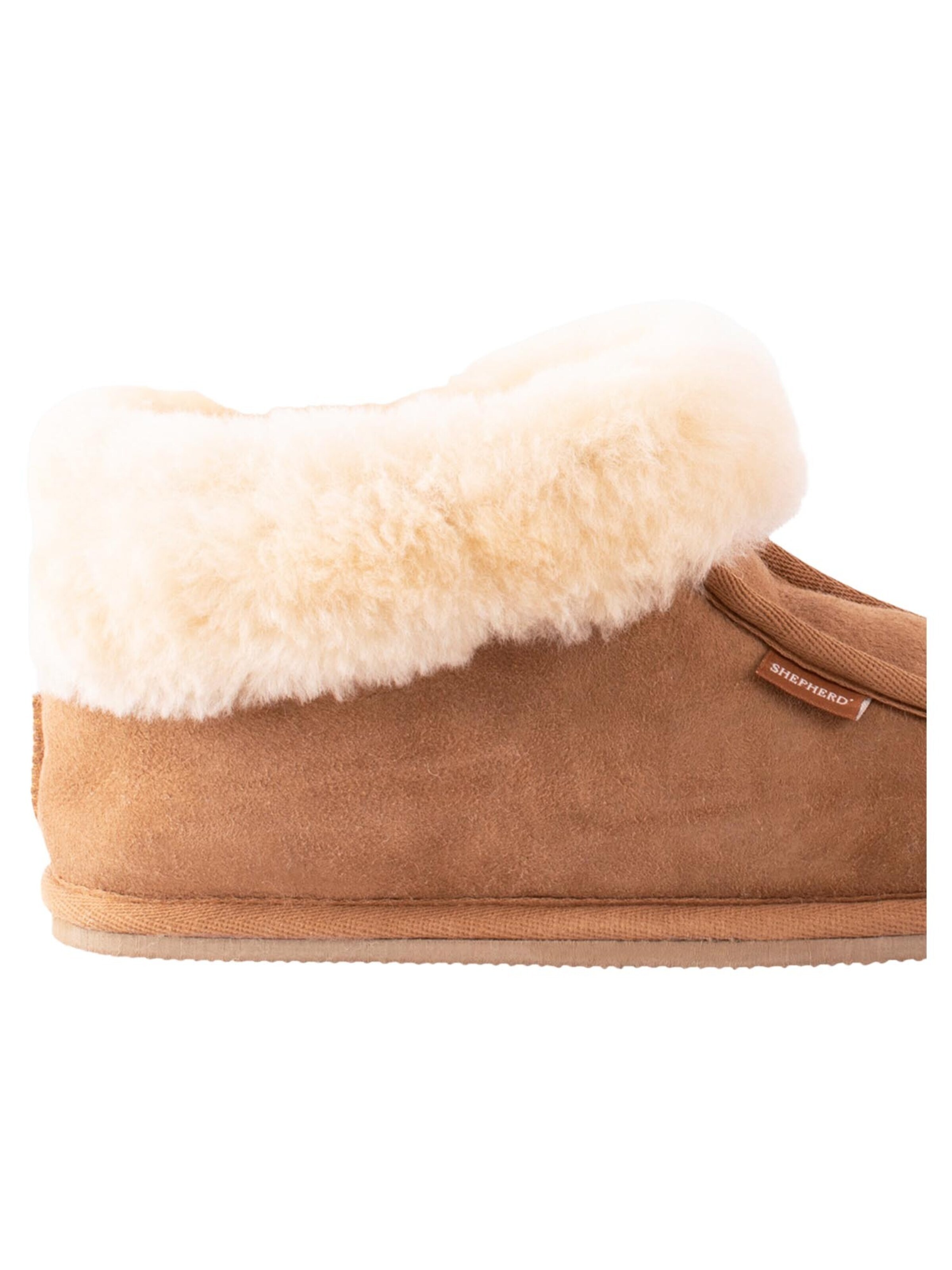 SHEPHERD Huisschoenen 'Lena' in Bruin