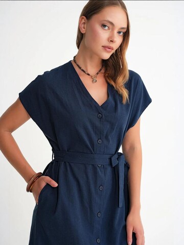 MixRay - Vestidos camiseiros em azul