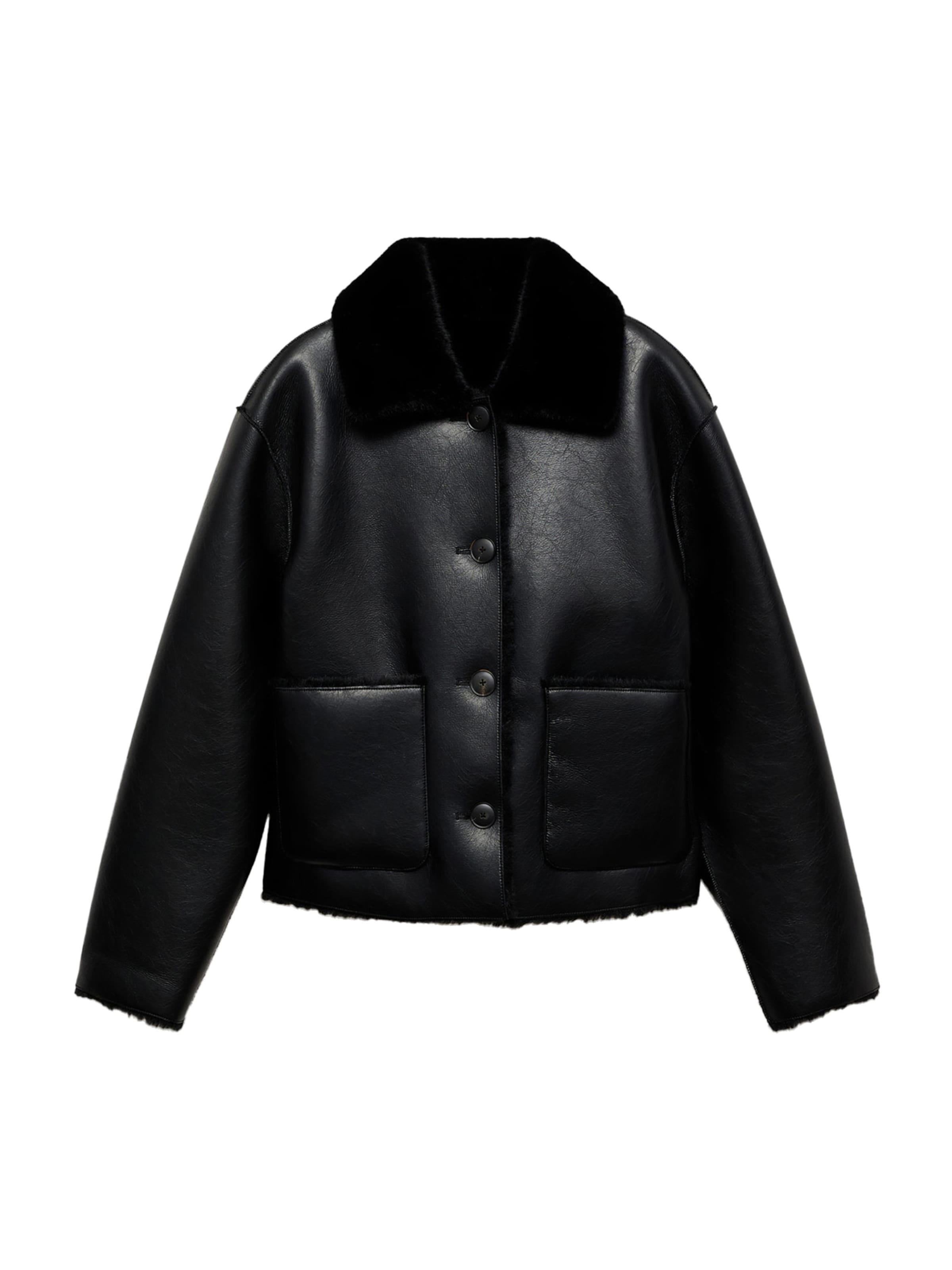 MANGO Зимно яке 'Rosie' в черно: отпред