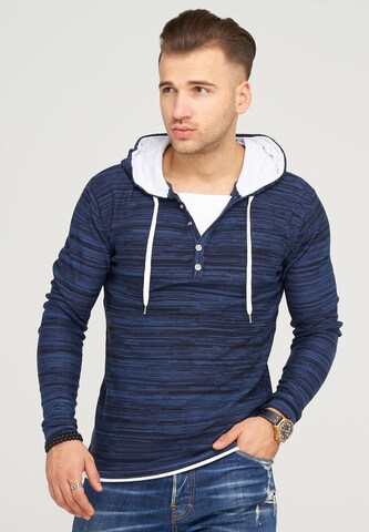 behype Sweatshirt 'JOSHA' in Blau: predná strana