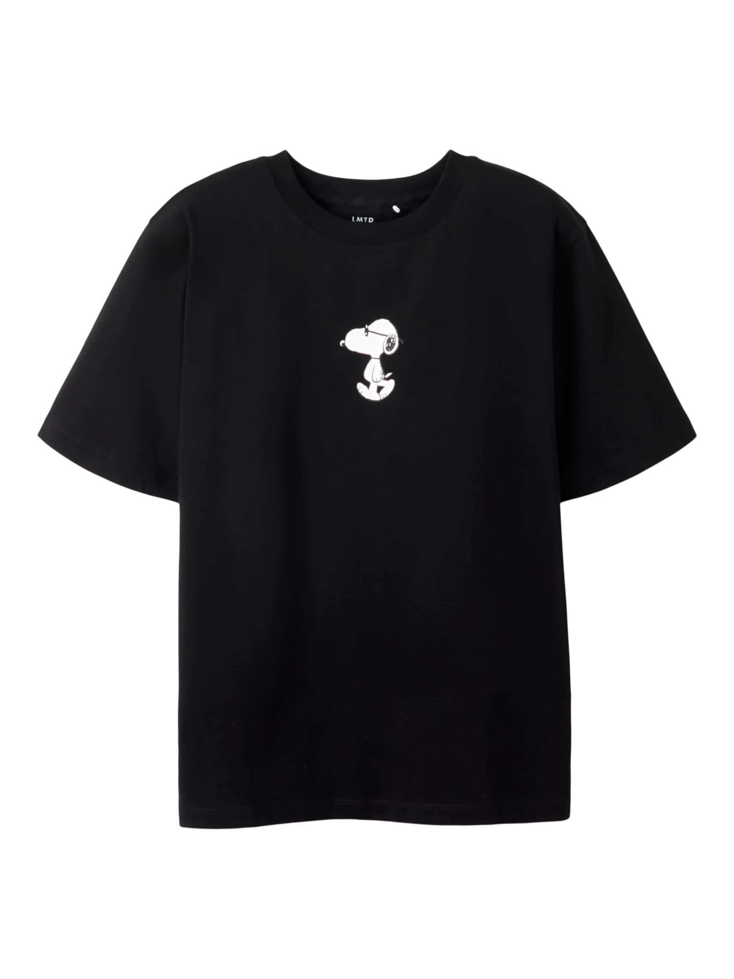 LMTD - Camiseta 'Snoopy' en negro: frente