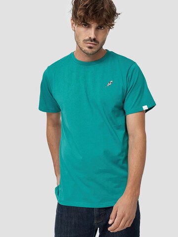 Mikon T-Shirt 'Feder' in Blau