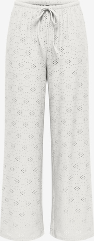 Pantaloni 'ONLSMILLA' de la ONLY pe alb: față