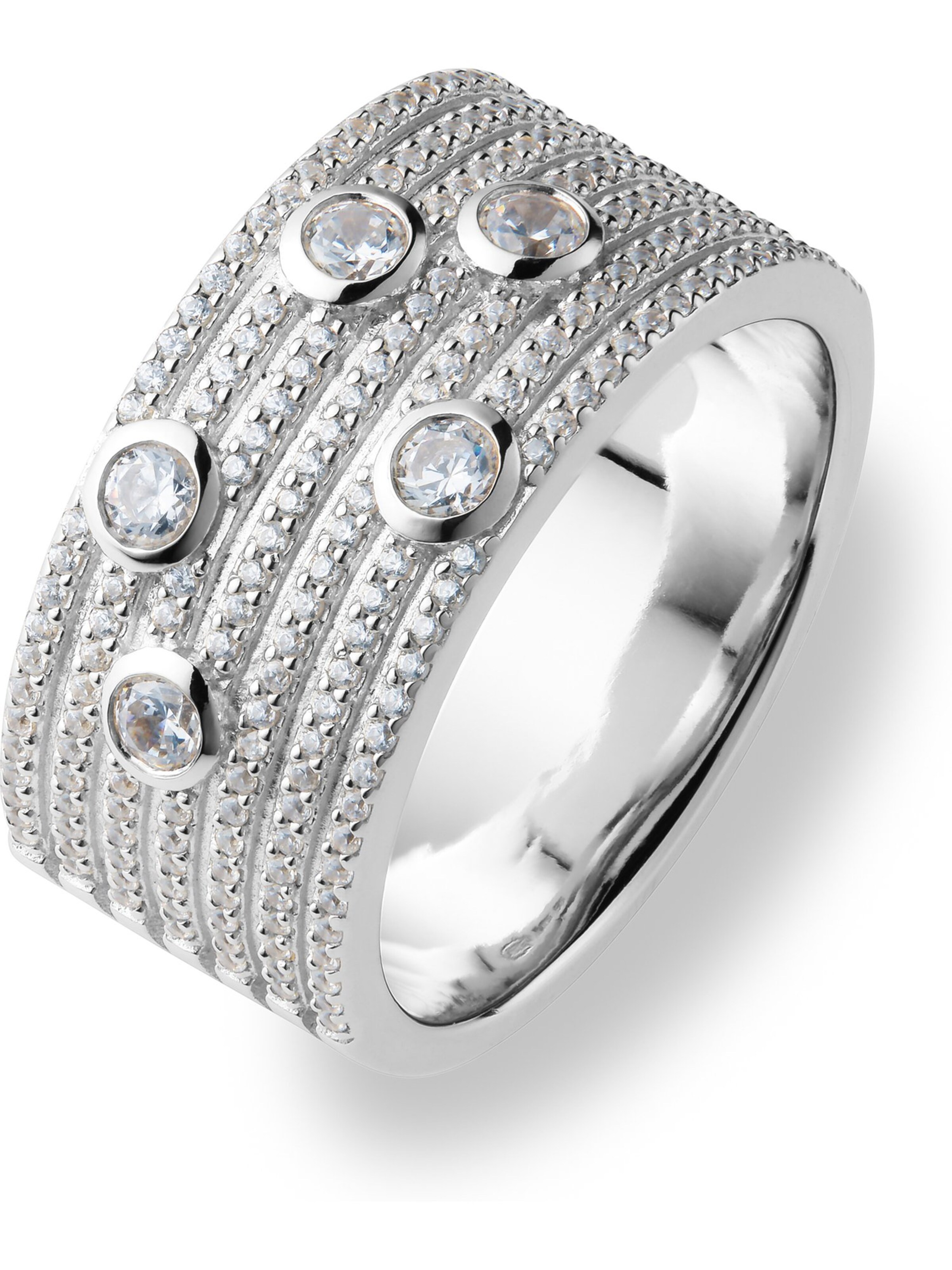 JETTE Ring in Silver: front
