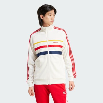 ADIDAS ORIGINALS Zip-Up Hoodie 'The First' in White: front