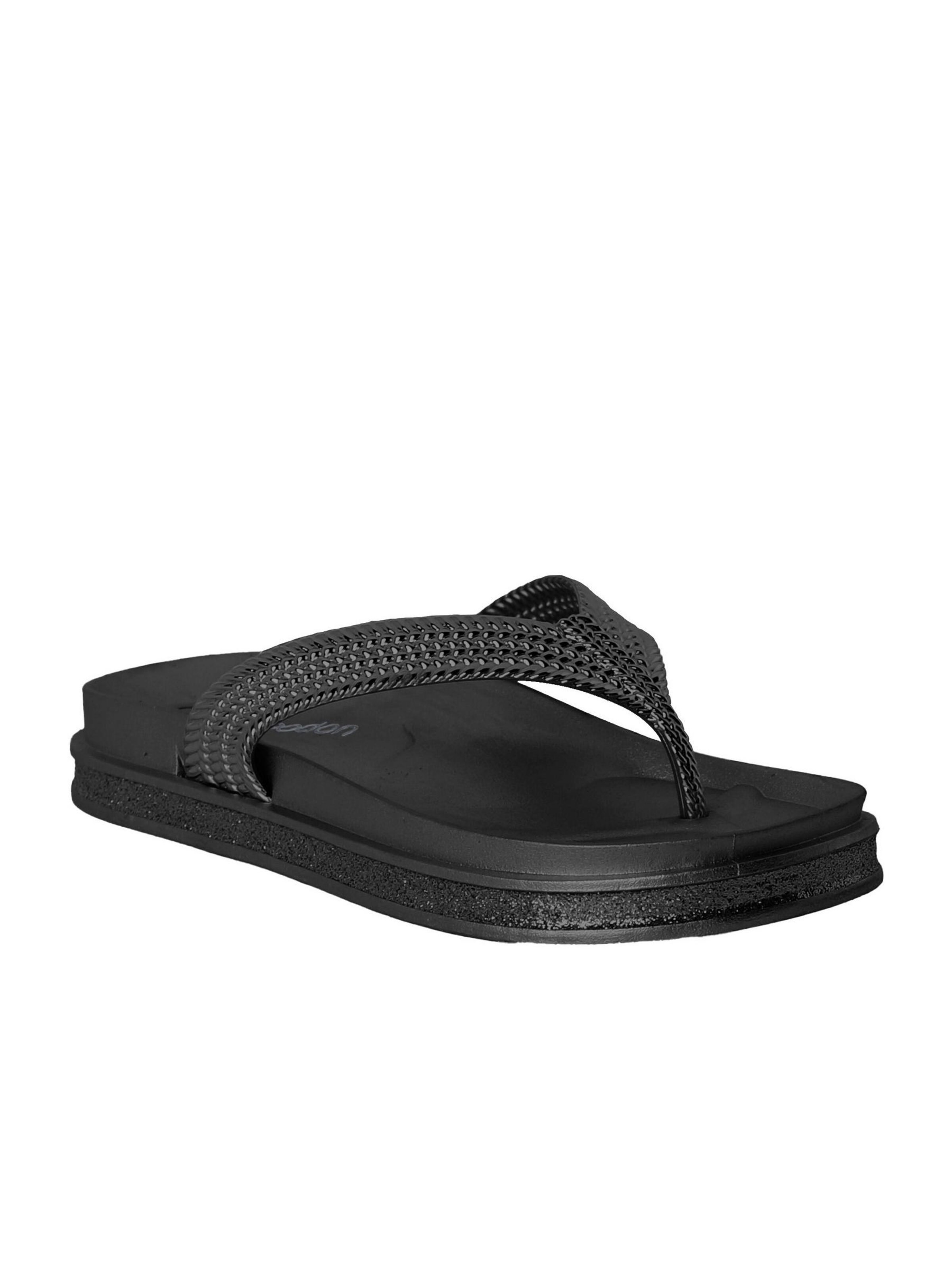 Don Algodon - Sandalias de dedo 'Licia' en negro