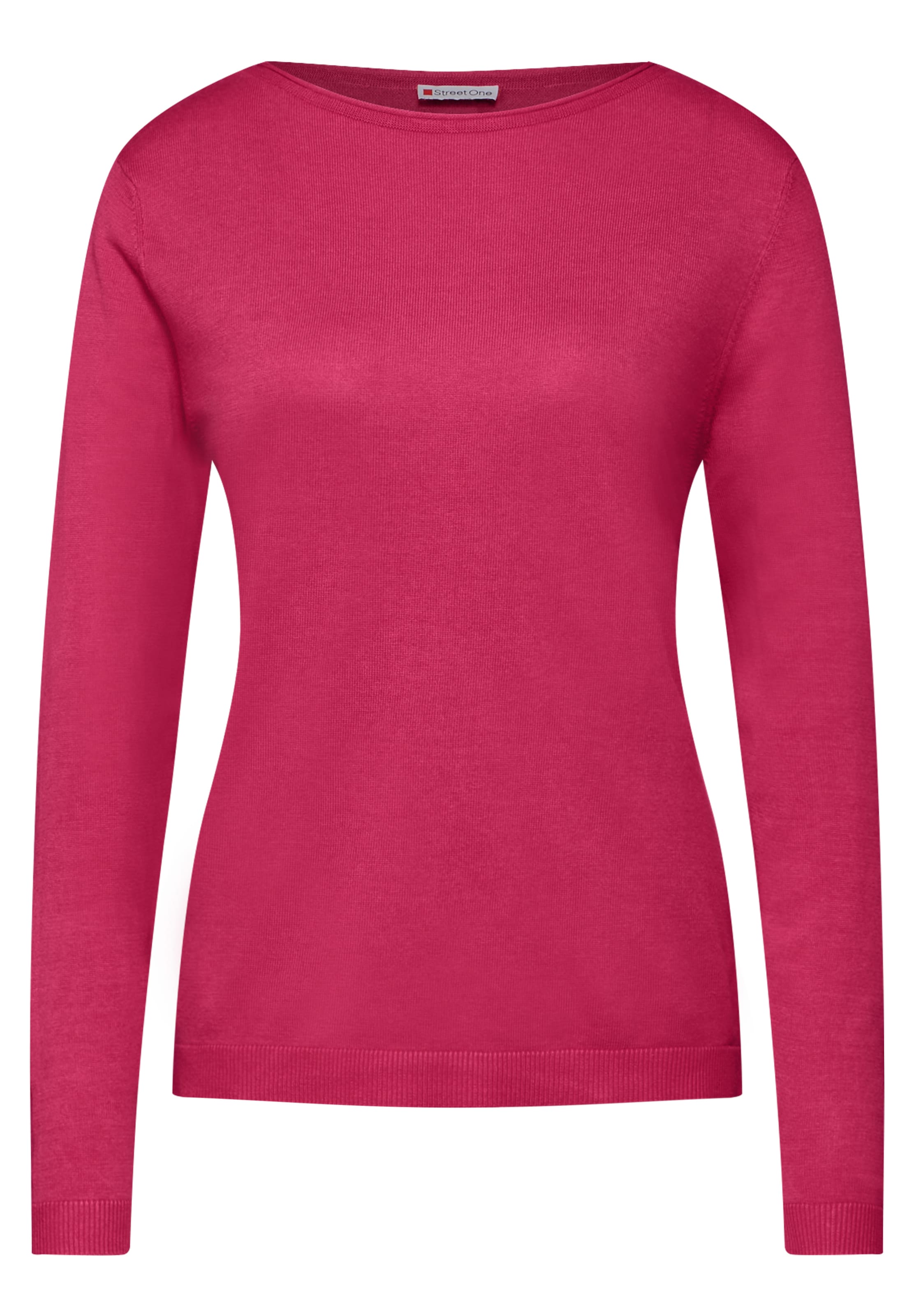 STREET ONE Weicher Strickpullover in Pink: Vorderseite
