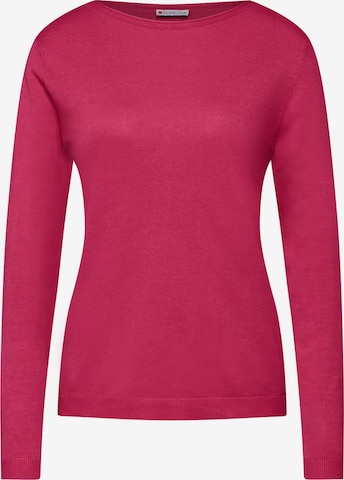 STREET ONE Weicher Strickpullover in Pink: Vorderseite