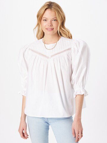 Warehouse Blouse in Wit: voorkant