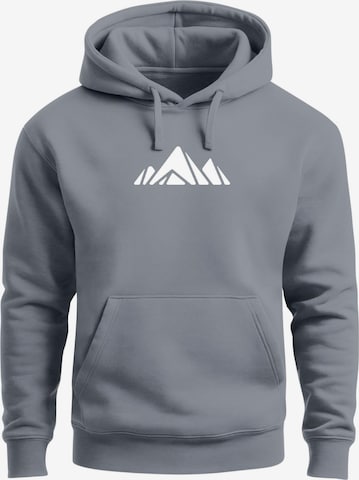Neverless Sweatshirt 'Berg Polygon' in Grau: Vorderseite