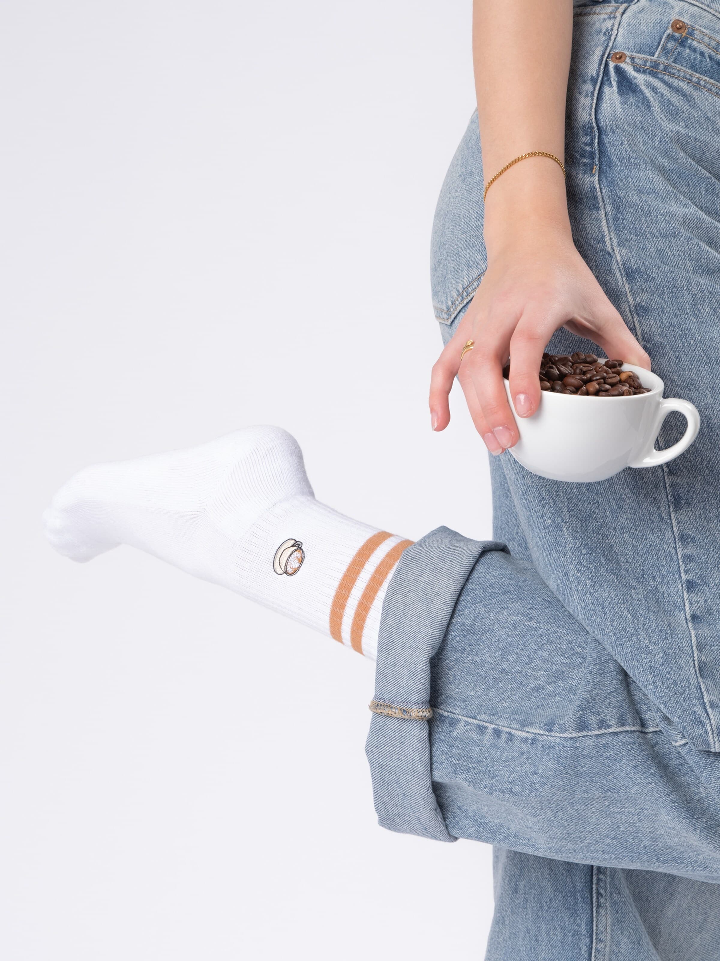 Occulto Socken 'Summer' in Weiß