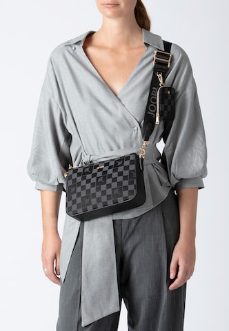 JOOP! - Mala de ombro 'Piazza Scacchi Jasmina' em cinzento: frente