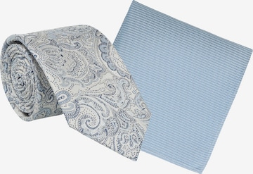 WILLEN Tie 'Paisley / Uni' in Blue: front