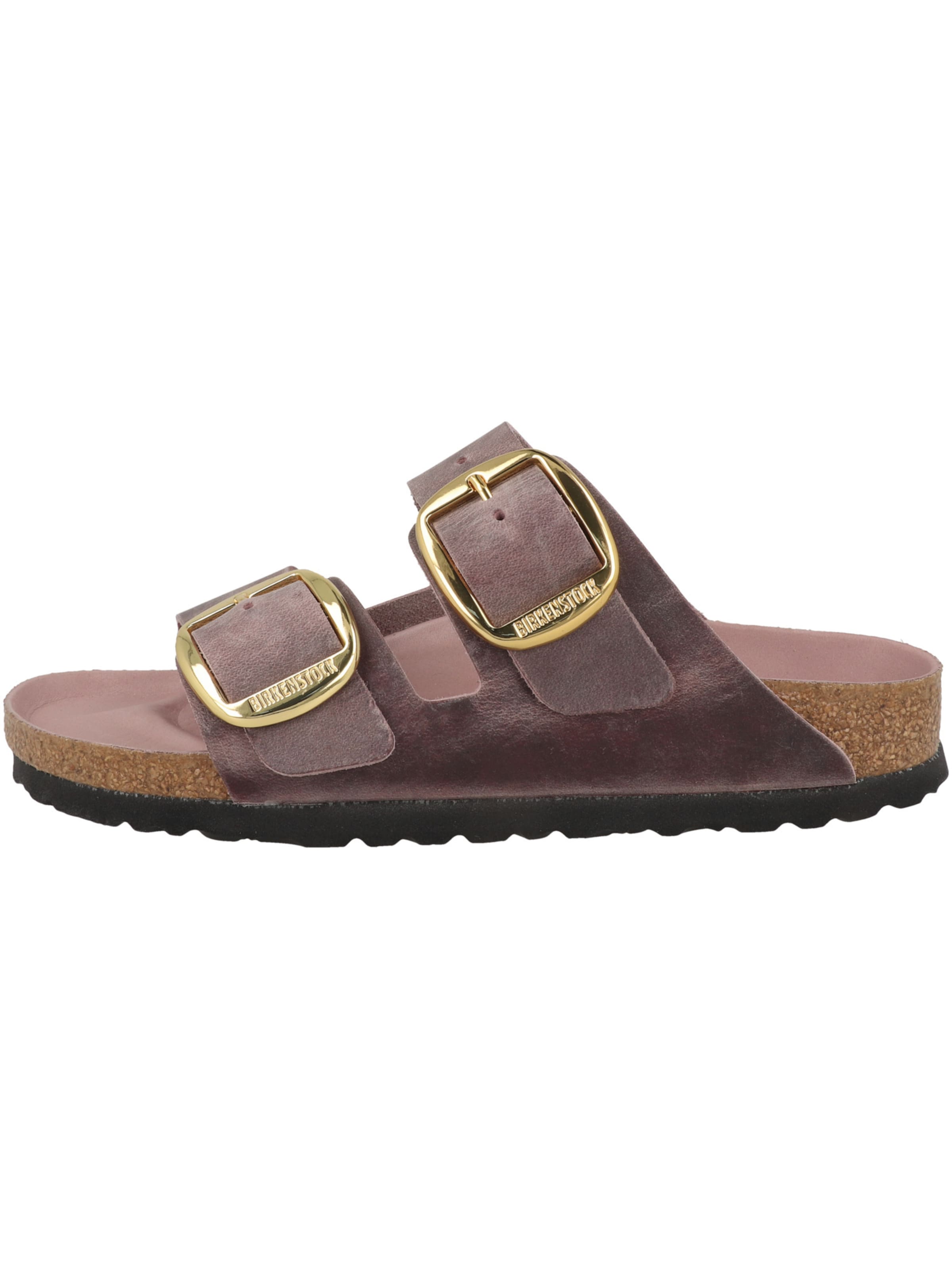 BIRKENSTOCK Muiltjes 'Big Buckle' in de kleur Brons, Productweergave