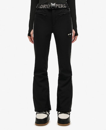 Bootcut Pantalon de sport Superdry en noir : devant
