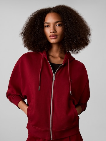 Veste de survêtement Calvin Klein Jeans en rouge : devant