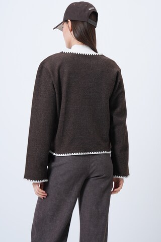 Trend Alaçatı Stili Knit Cardigan in Brown