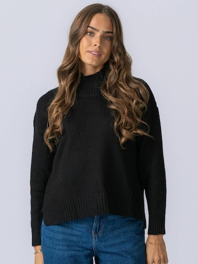 TEESHOPPEN Pull-over ' Emma Knit ' en noir, Vue avec produit