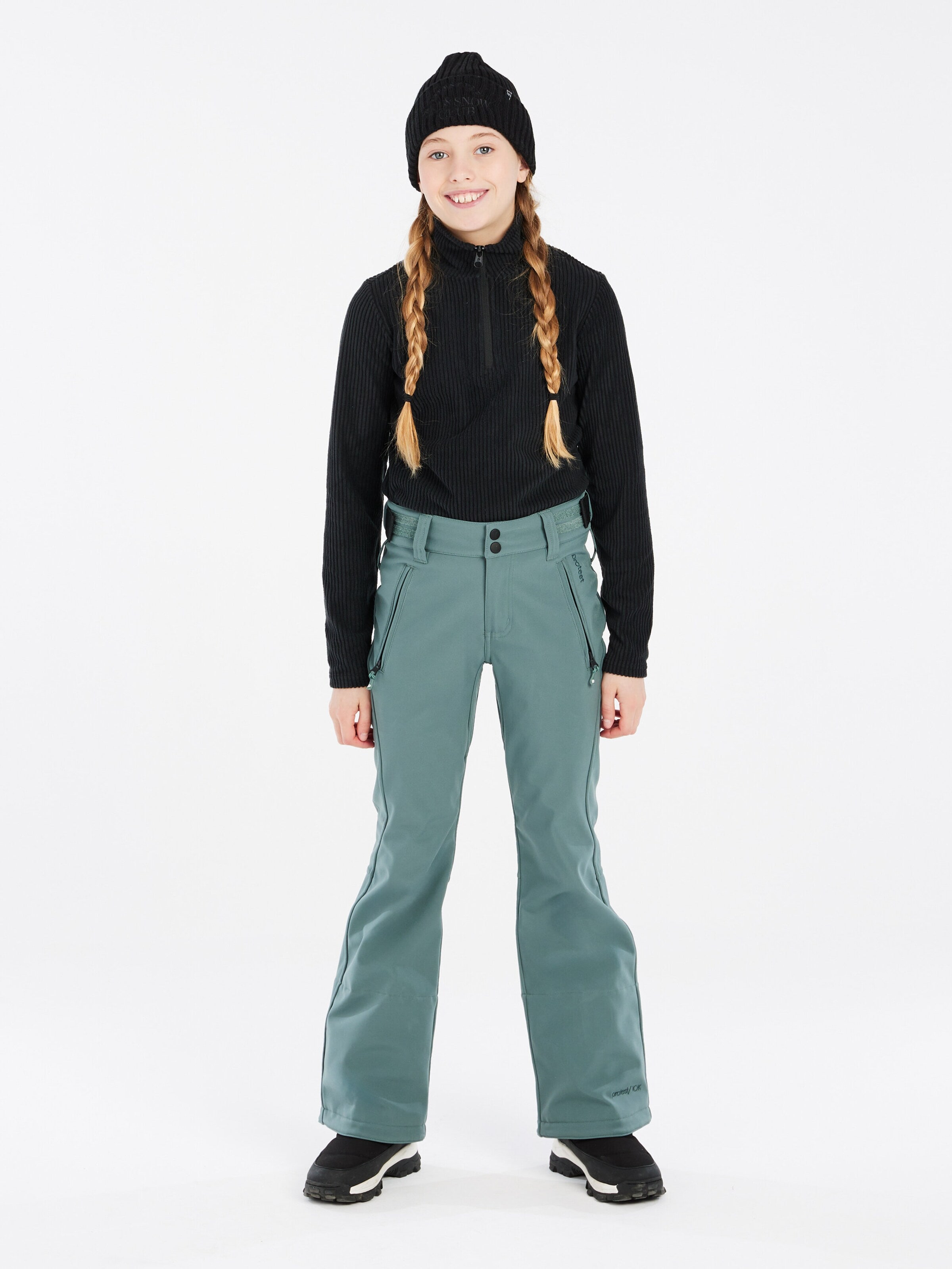 PROTEST Slim fit Sports trousers 'RELOLE JR' in Green: front